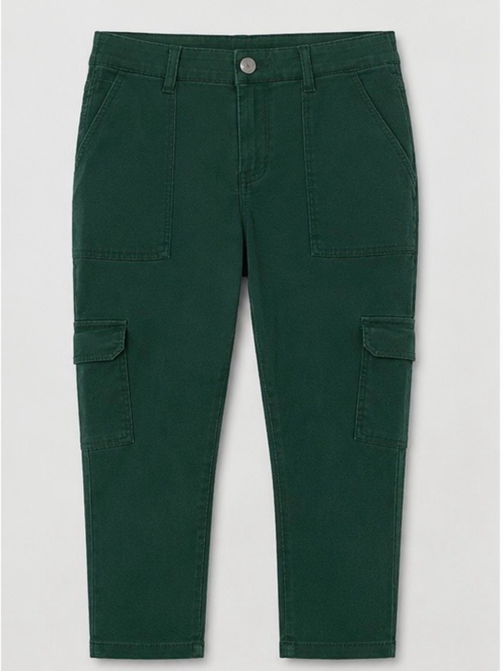 Blue Savvy Deep Green Pants - Classic Waistband Detail
